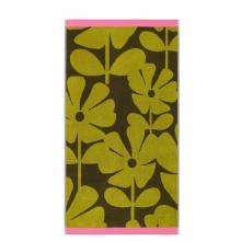 Orla Kiely Wildflower Towels Yellow Ochre
