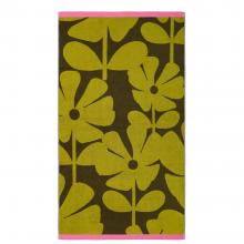 Orla Kiely Wildflower Towels Yellow Ochre