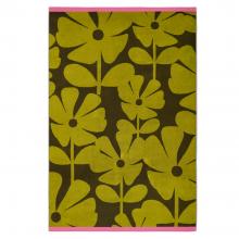 Orla Kiely Wildflower Towels Yellow Ochre