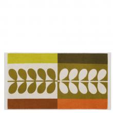 Orla Kiely Stem Check Bath Mat Hazel-Ochre