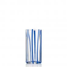 NasonMoretti Murano Cyrcus Highball Glass Stripes Blue