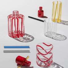 NasonMoretti Murano Cyrcus Highball Glass Stripes Blue