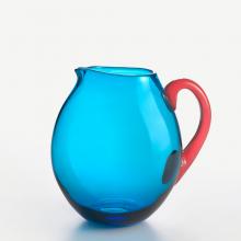 NasonMoretti Murano Dandy Jug Coral Red-Turquoise