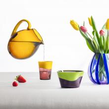 NasonMoretti Murano Dandy Jug Coral Red-Grey