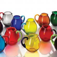 NasonMoretti Murano Dandy Jug Coral Red-Grey