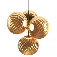 Tom Dixon Whirl LED Small Chandelier Gold 