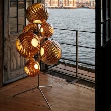 Tom Dixon Whirl LED Floor Chandelier Gold