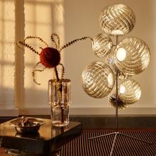 Tom Dixon Whirl LED Floor Chandelier Silver