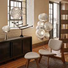 Tom Dixon Whirl LED Floor Chandelier Silver