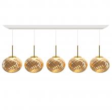 Tom Dixon Whirl LED Linear Pendant System Gold 