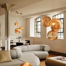 Tom Dixon Whirl LED Round Trio Pendant System Gold 