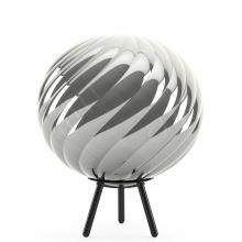 Tom Dixon Whirl LED Large Portable Lamp Silver/Black 