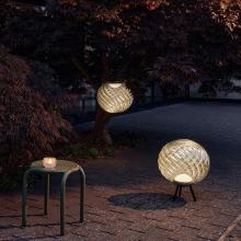 Tom Dixon Whirl LED Large Portable Lamp Silver/Black 