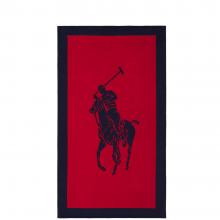Ralph Lauren Home Polo Jacquard Beach Towel Navy / Red