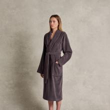 Ralph Lauren Home Dulaney Shawl Collar Bathrobe Graphite