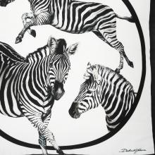 Dolce & Gabbana Casa Zebra Cushion Silk Twill Medium 006
