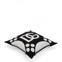 Dolce & Gabbana Casa DG Logo Jacquard Wool Cushion 010
