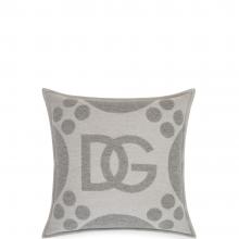 Dolce & Gabbana Casa DG Logo Jacquard Wool Cushion 060