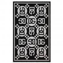 Dolce & Gabbana Casa DG Logo Jacquard Wool Throw 010