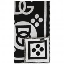 Dolce & Gabbana Casa DG Logo Jacquard Wool Throw 010