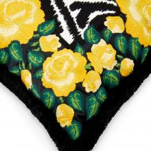 Dolce & Gabbana Casa Zebra Embroidered Cushion Cotton/Velvet Medium 009