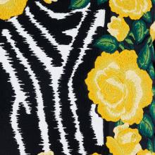 Dolce & Gabbana Casa Zebra Embroidered Cushion Cotton/Velvet Medium 009