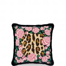 Dolce & Gabbana Casa Leopardo Embroidered Cushion Cotton/Velvet Medium 020