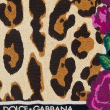 Dolce & Gabbana Casa Leopardo Embroidered Cushion Cotton/Velvet Small 020