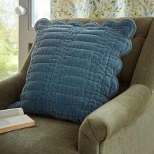 Laura Ashley Brady Scalloped Cushion Seaspray