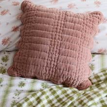 Laura Ashley Brady Scalloped Cushion Old Rose