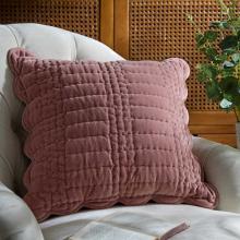 Laura Ashley Brady Scalloped Cushion Old Rose