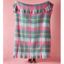 Bluebellgray Highland Check Throw Teal Pink