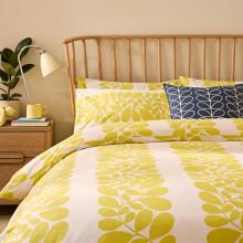 Orla Kiely Sycamore Stripe Duvet Set, Yellow