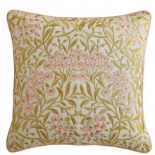 William Morris At Home Michaelmas Daisy Cushion Brick PInk-Gold