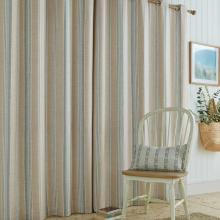 Laura Ashley Wickham Stripe Lined Eyelet Curtains