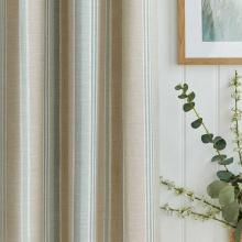 Laura Ashley Wickham Stripe Lined Eyelet Curtains