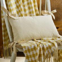 Laura Ashley Flaxley Stripe Cushion Yellow