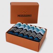 Missoni Home Giacomo 50 Blue Face Towels - Box Set of Six