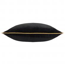 Furn Meridian Velvet Cushion Black - Gold