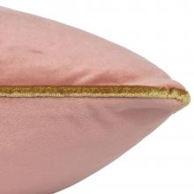 Furn Meridian Velvet Cushion Blush - Gold