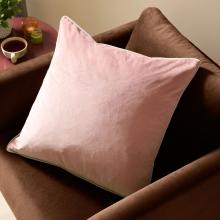 Furn Meridian Velvet Cushion Blush - Grey
