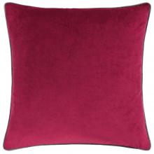 Furn Meridian Velvet Cushion Cover Cranberry-Mocha