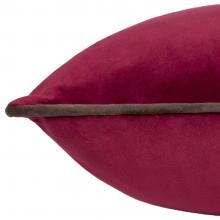 Furn Meridian Velvet Cushion Cover Cranberry-Mocha