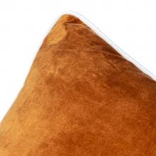 Furn Meridian Velvet Cushion Cover Ginger-Ecru