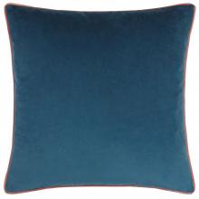 Furn Meridian Velvet Cushion Cover Petrol-Blush