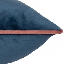 Furn Meridian Velvet Cushion Cover Petrol-Blush