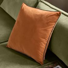 Furn Meridian Velvet Cushion Cover Pumpkin-Mocha