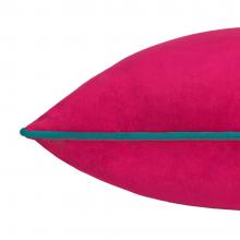 Furn Meridian Velvet Cushion Cover Raspberry-Teal