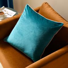 Furn Meridian Velvet Cushion Cover Teal-Blush