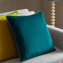 Furn Meridian Velvet Cushion Cover Teal-Cylon